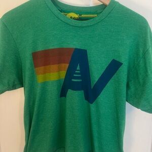 Aviator Nation Green Graphic T-Shirt cropped